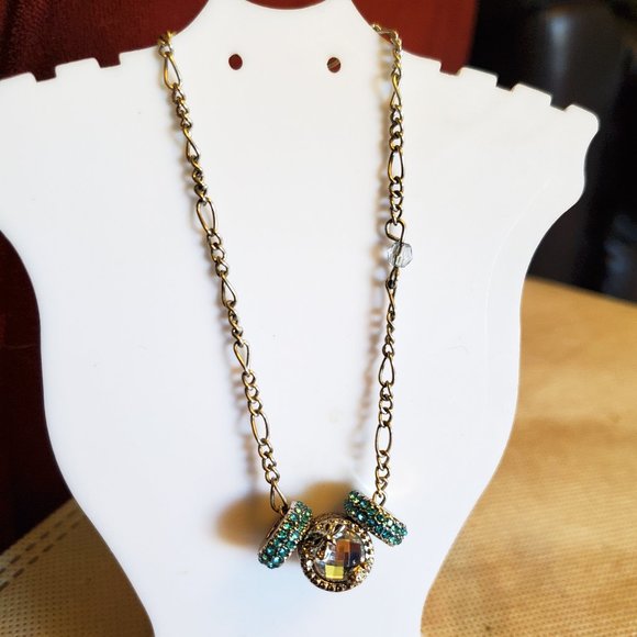 7.5" Silver Tone Rhinestone Charm Bracelet Ladybug - Picture 2 of 3